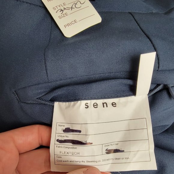 Sene Mens 34X22 Soho Flex Dress Pants Slacks Golf Suit Sport Tech Stretch Blue - Picture 4 of 4